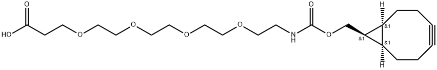 REL-1-((1R,8S,9S)-双环[6.1.0]壬-4-炔-9-基)-3-氧代-2,7,10,13,16-五氧杂-4-氮杂十九烷-19-酸 结构式