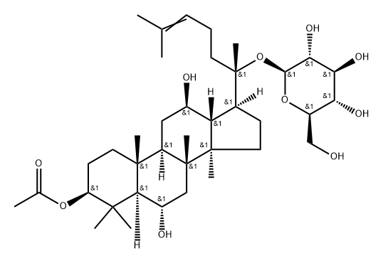 3-乙酰人参皂苷F1 结构式