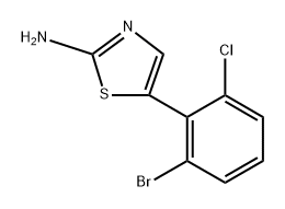 5-(2-Bromo-6-chlorophenyl)thiazol-2-amine 结构式