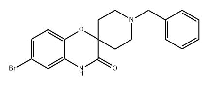 6-Bromo-1'-(phenylmethyl)-spiro[2H-1,4-benzoxazine-2,4'-piperidin]-3(4H)-one 结构式
