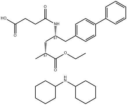 (ΑR,ΓS)-Γ-[(3-羧基-1-氧丙基)氨基]-甲基-[1,1'-联苯]-4-戊酸4-乙酯二环己基胺盐 结构式
