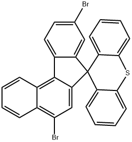 5,9-二溴螺[7H-苯并[C]芴-7,9′-[9H]氧杂蒽] 结构式