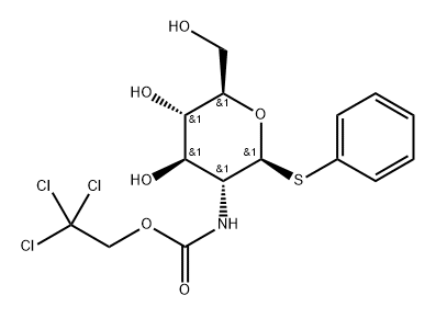 PHENYL 2-DEOXY-2-(2,2,2-TRICHLOROETHOXYCARBONYLAMINO)-1-THIO-Β-D-GLUCOPYRANOSID 结构式
