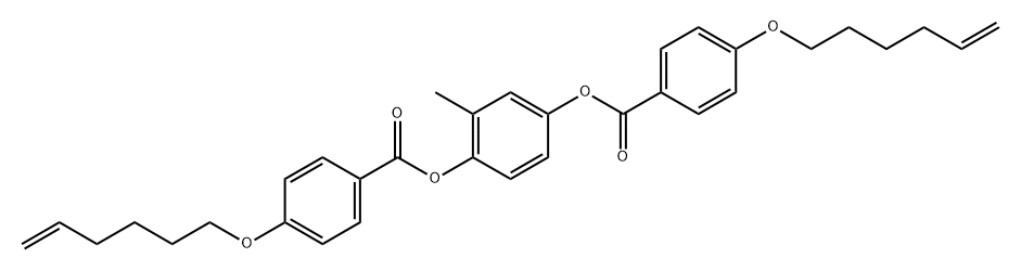 BENZOIC ACID, 4-(5-HEXEN-1-YLOXY)-, 1,1'-(2-METHYL-1,4-PHENYLENE) ESTER 结构式