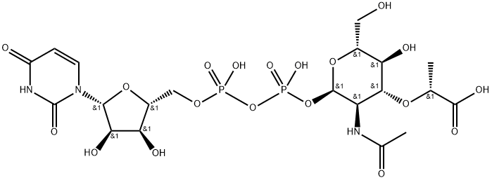 UDP-N-Acetylmuramic acid trisodium salt 结构式