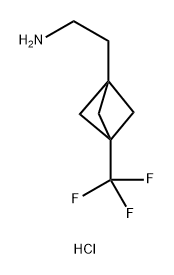2-[3-(trifluoromethyl)bicyclo[1.1.1]pentan-1-yl]eth
an-1-amine hydrochloride 结构式