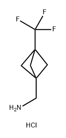 [3-(TRIFLUOROMETHYL)BICYCLO[1.1.1]PENTAN-1-YL]METHANAMINE HYDROCHLORIDE 结构式