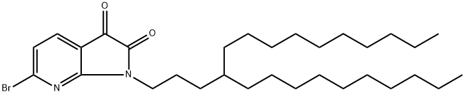 6-溴-1-(4-癸基十五烷基)-1H-吡咯并[2,3-B]吡啶-2,3-二酮 结构式