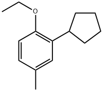 2-Cyclopentyl-1-ethoxy-4-methylbenzene 结构式