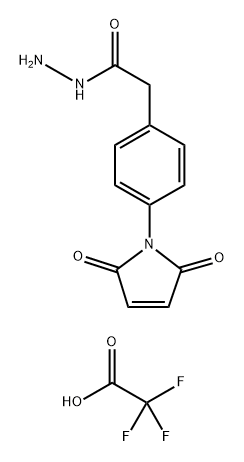 Benzeneacetic acid, 4-(2,5-dihydro-2,5-dioxo-1H-pyrrol-1-yl)-, hydrazide, 2,2,2-trifluoroacetate (1:1) 结构式