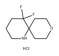 5,5-difluoro-9-oxa-1-azaspiro[5.5]undecane hydrochloride 结构式