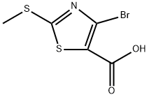 4-溴-2-(甲硫基)噻唑-5-羧酸 结构式