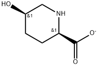 2-Piperidinecarboxylic acid, 5-hydroxy-, ion(1-), cis- 结构式