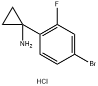 1-(4-溴-2-氟苯基)环丙烷-1-胺(盐酸盐) 结构式