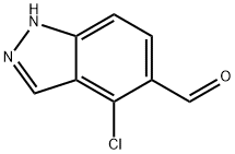 4-氯-1H-吲唑-5-甲醛 结构式