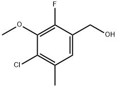 (4-Chloro-2-fluoro-3-methoxy-5-methylphenyl)methanol 结构式