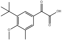 3-(1,1-Dimethylethyl)-4-methoxy-5-methyl-α-oxobenzeneacetic acid 结构式