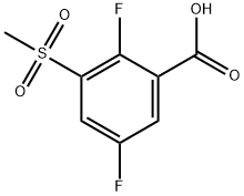 2,5-Difluoro-3-(methylsulfonyl)benzoic acid 结构式