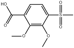 2,3-Dimethoxy-4-(methylsulfonyl)benzoic acid 结构式