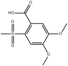 4,5-Dimethoxy-2-(methylsulfonyl)benzoic acid 结构式