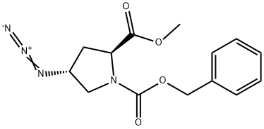 2-Methyl 1-(phenylmethyl) (2S,4R)-4-azido-1,2-pyrrolidinedicarboxylate 结构式