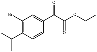 ETHYL 2-(3-BROMO-4-ISOPROPYLPHENYL)-2-OXOACETATE3 结构式