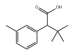 3,3-dimethyl-2-(3-methylphenyl)butanoic acid 结构式