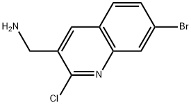 1-(7-bromo-2-chloroquinolin-3-yl)methanamine 结构式