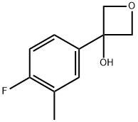3-(4-fluoro-3-methylphenyl)oxetan-3-ol 结构式