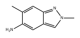 2,6-二甲基-2H-吲唑-5-胺 结构式