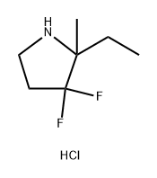 2-ethyl-3,3-difluoro-2-methylpyrrolidine hydrochloride 结构式