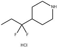 4-(1,1-二氟丙基)哌啶盐酸盐 结构式