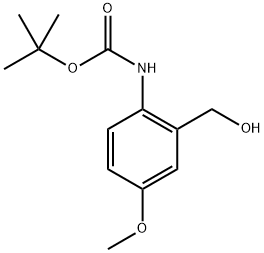 (2-(羟甲基)-4-甲氧基苯基)氨基甲酸叔丁酯 结构式