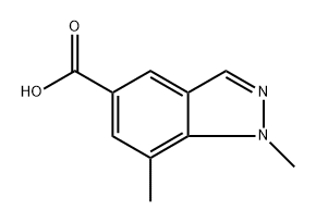 1,7-二甲基1H-吲唑-5-羧酸 结构式