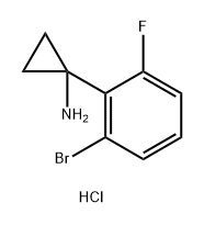 1-(2-bromo-6-fluorophenyl)cyclopropan-1-amine hydrochloride 结构式