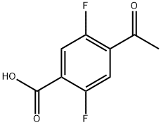 4-乙酰基-2,5-二氟苯甲酸 结构式