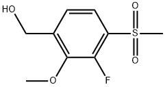 3-Fluoro-2-methoxy-4-(methylsulfonyl)benzenemethanol 结构式