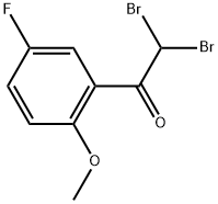 2,2-Dibromo-1-(5-fluoro-2-methoxyphenyl)ethanone 结构式