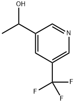 1-(5-(三氟甲基)吡啶-3-基)乙-1-醇 结构式