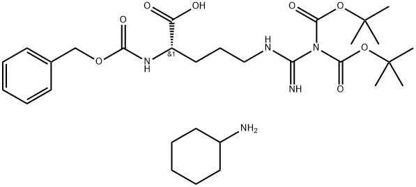 N-A-CBZ-N, N-双BOC-L-精氨酸环己胺盐 结构式