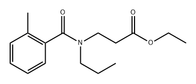 3-(2-甲基-正丙基苯甲酰胺基)丙酸乙酯 结构式