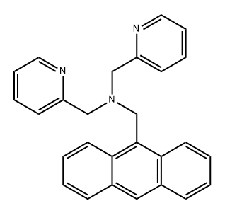 N-(9-anthrylmethyl)-1-(2-pyridyl)-N-(2-pyridylmethyl)methanamine 结构式