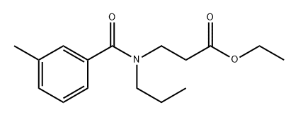 3-(3-甲基-正丙基苯甲酰胺基)丙酸乙酯 结构式