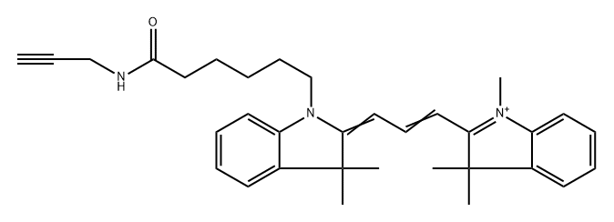 Cyanine3-炔烃 结构式