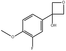 3-(3-fluoro-4-methoxyphenyl)oxetan-3-ol 结构式