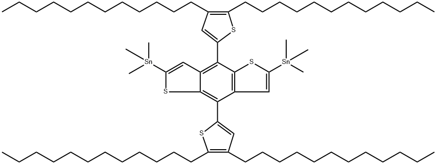 IN1184, 2,6-二溴-4,8-双(4,5-双十二烷基)苯并[1,2-B:4,5-B']二噻吩 结构式