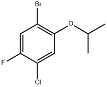 1-Bromo-4-chloro-5-fluoro-2-isopropoxybenzene 结构式