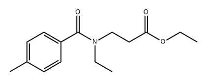 3-(N-乙基-4-甲基苯甲酰胺基)丙酸乙酯 结构式