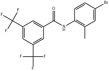 N-(4-Bromo-2-methylphenyl)-3,5-bis(trifluoromethyl)benzamide 结构式