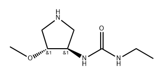 1-ethyl-3-[(3R,4R)-4-methoxypyrrolidin-3-yl]urea 结构式